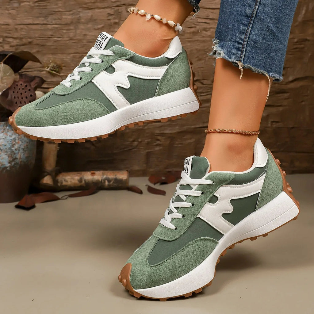 Damen Plateau-Sneaker mit Schnürung
