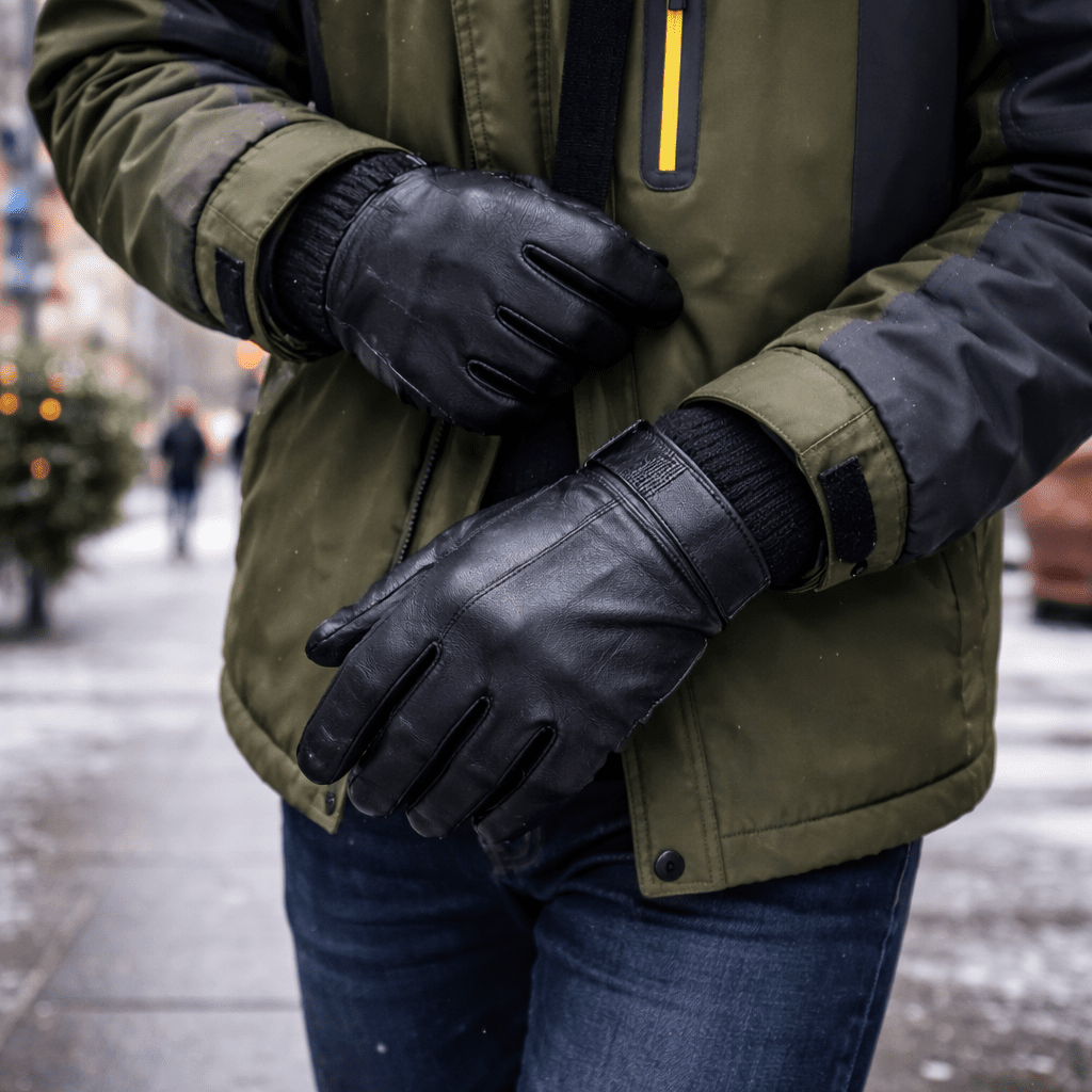Elegante Herren-Lederhandschuhe für den Winter