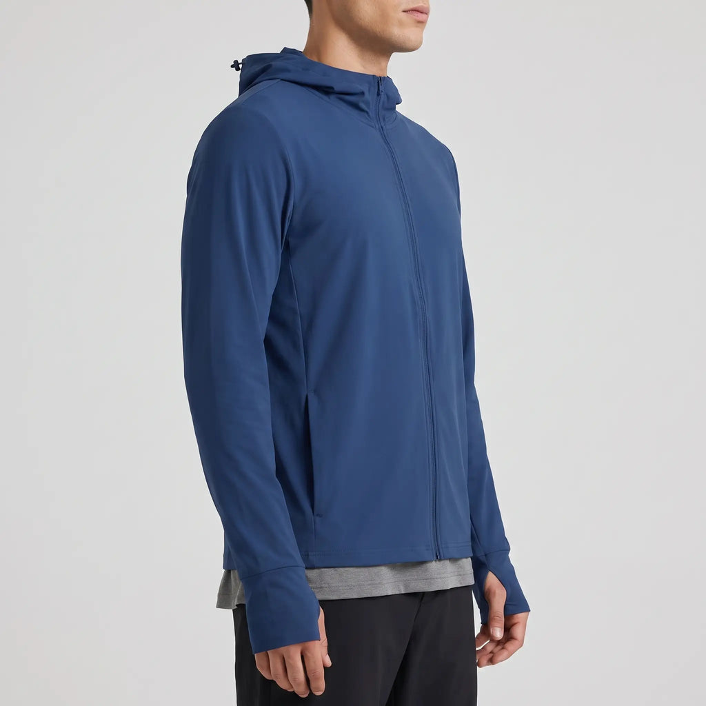 Herren Sonnenhoodie mit durchgehendem Reißverschluss – UPF 50+