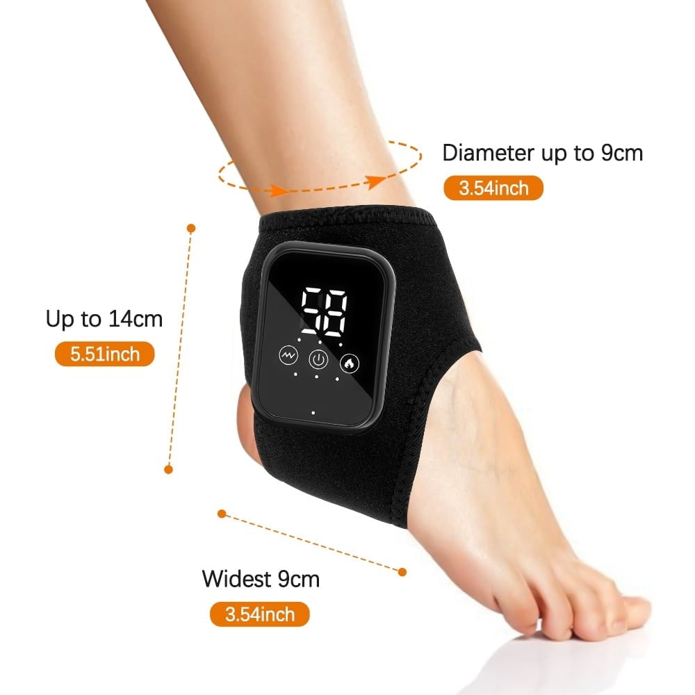 Kabelloser Fuß- und Knöchelmassager mit Wärmefunktion und digitalem Display