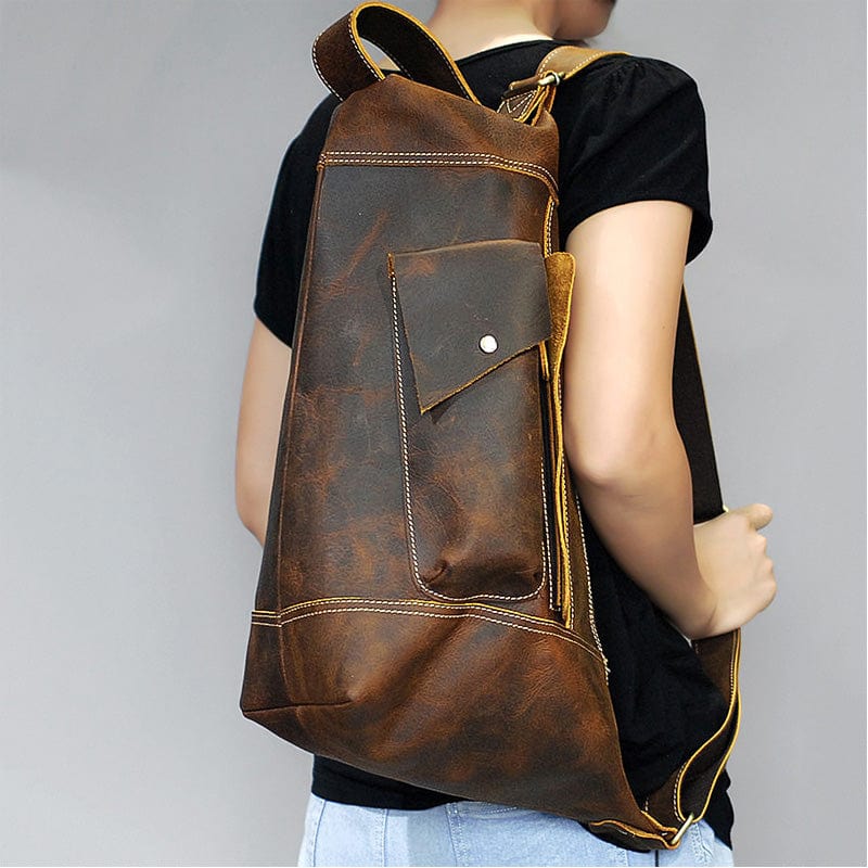 Rucksack aus Crazy-Horse-Leder