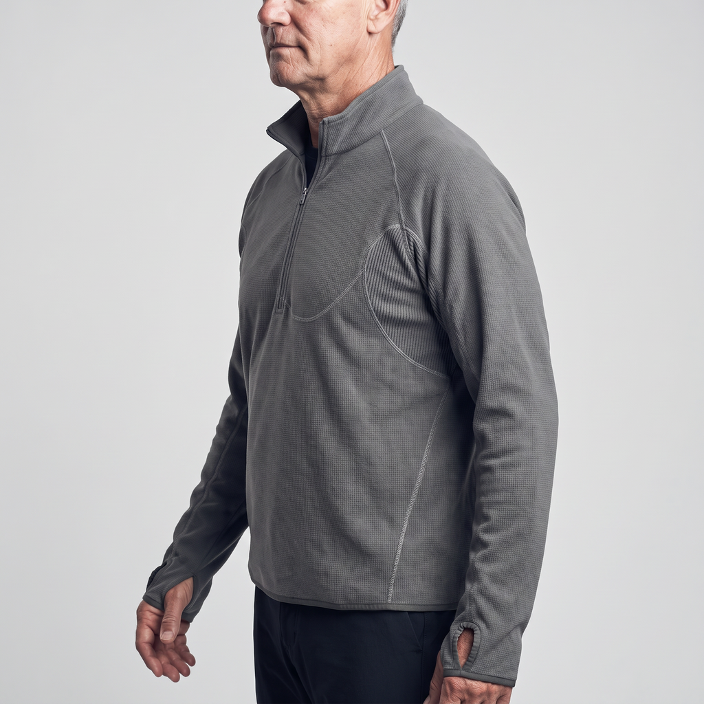 Herren Fleecejacke Half-Zip – Midlayer für Wandern