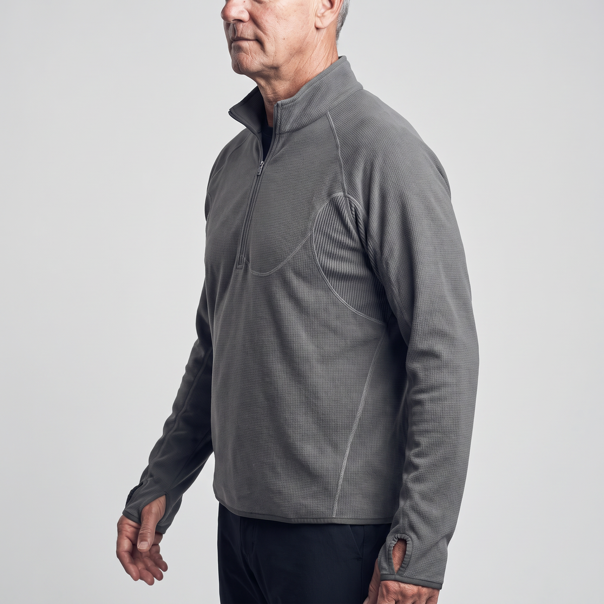 Herren Fleecejacke Half-Zip – Midlayer für Wandern