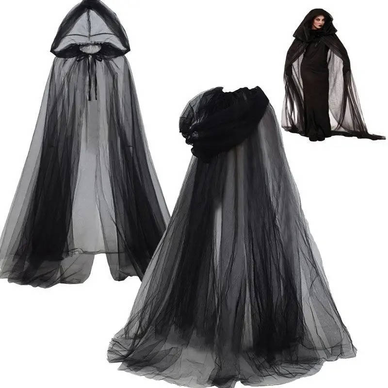 Halloween-Umhang mit Kapuze für Damen