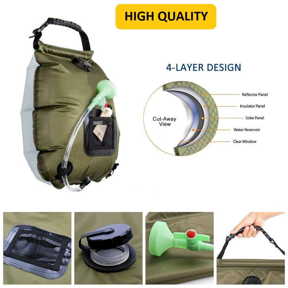 Solar-Duschbeutel – tragbare Outdoor-Camping-Heizdusche
