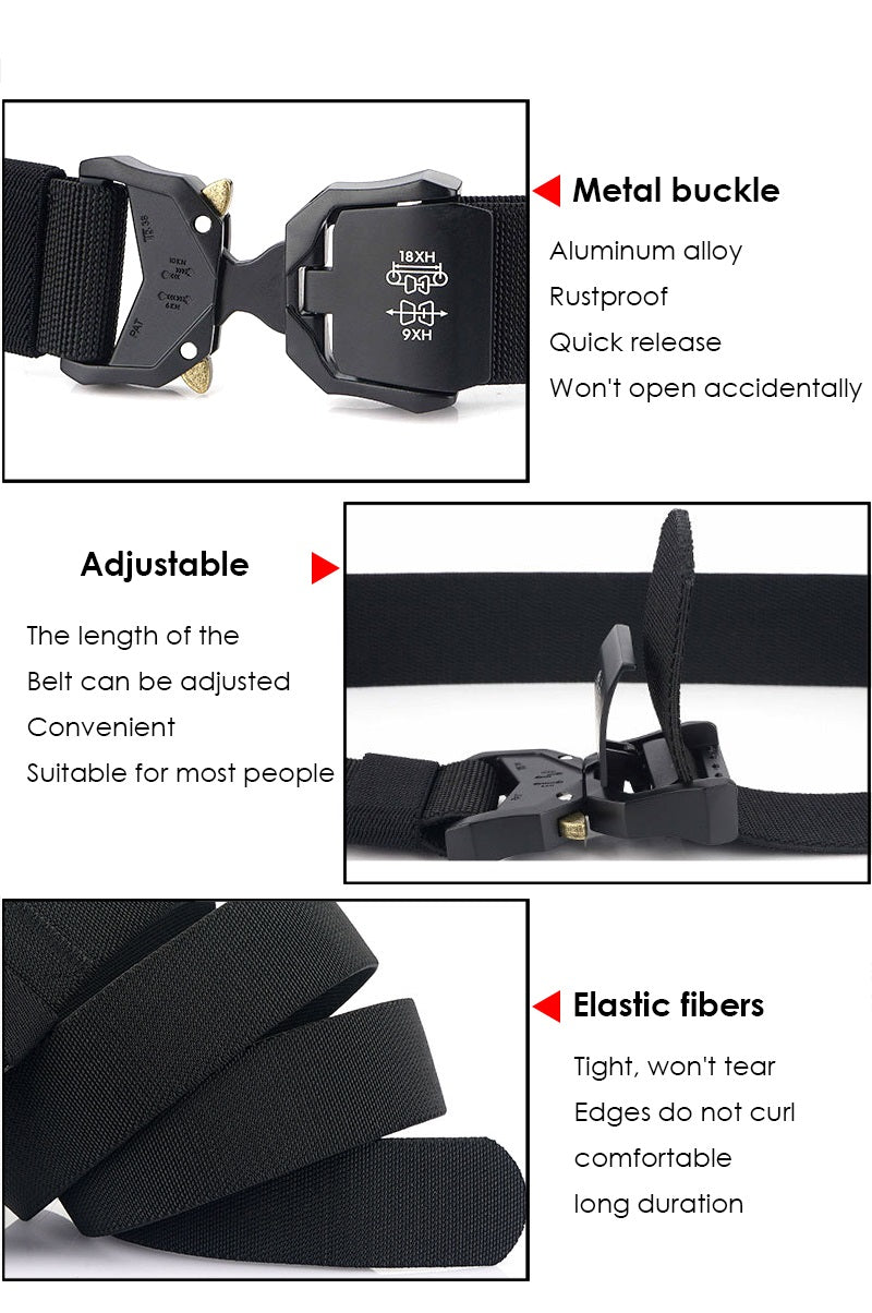 Robuster Tactical-Gürtel für Herren – mit Metalllegierungs-Schnellverschluss