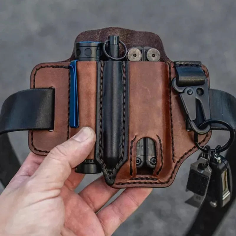Echtleder-Multitool-Etui – EDC-Gürteltasche