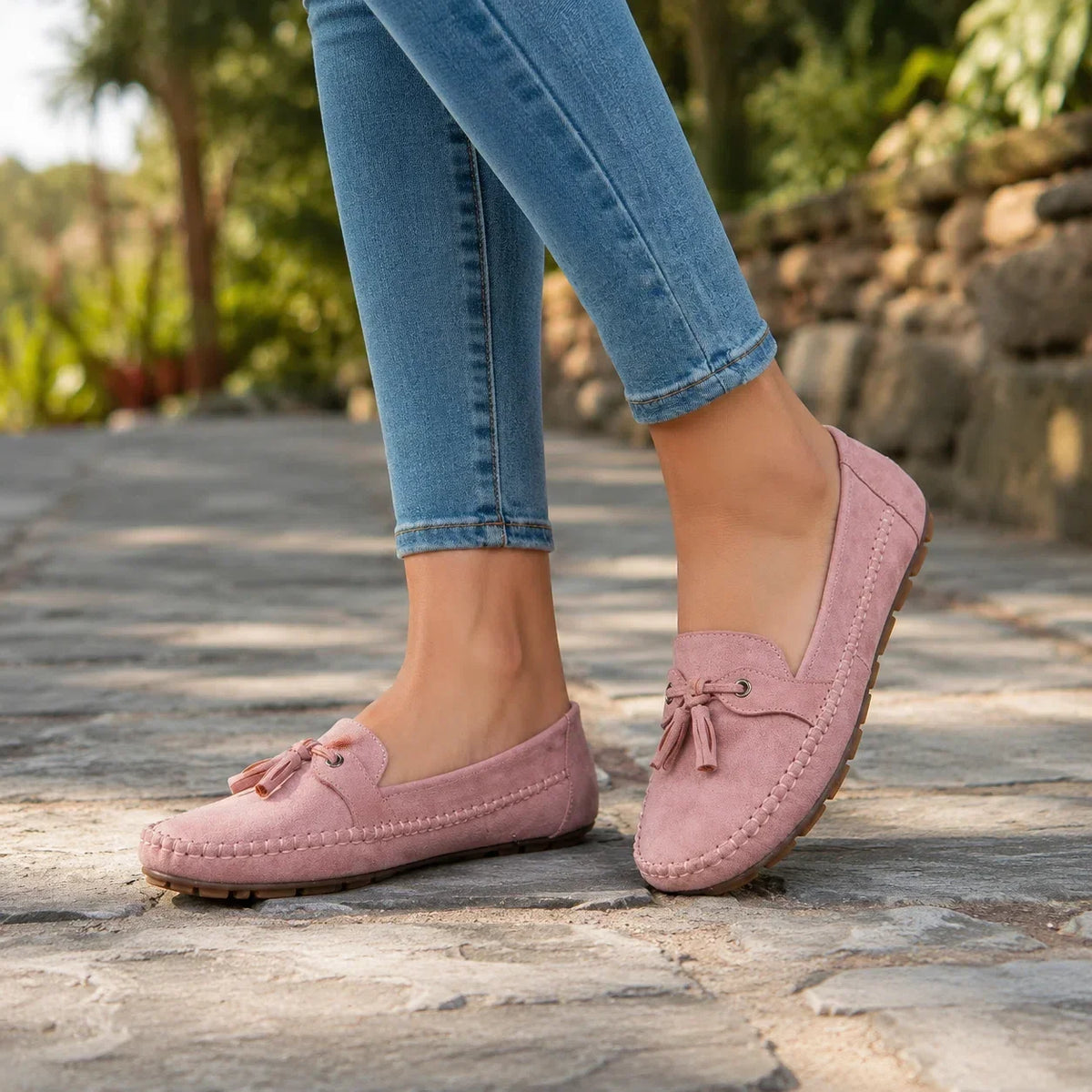 Damen-Komfort-Loafer aus Wildleder – extra weite Passform