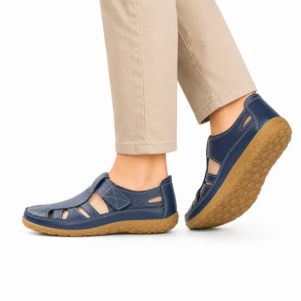 Komfortschuhe aus Leder mit breiter Zehenbox