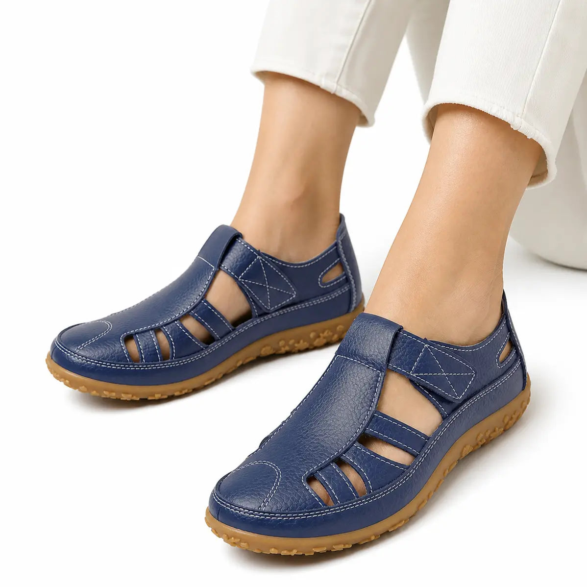 Komfortschuhe aus Leder mit breiter Zehenbox