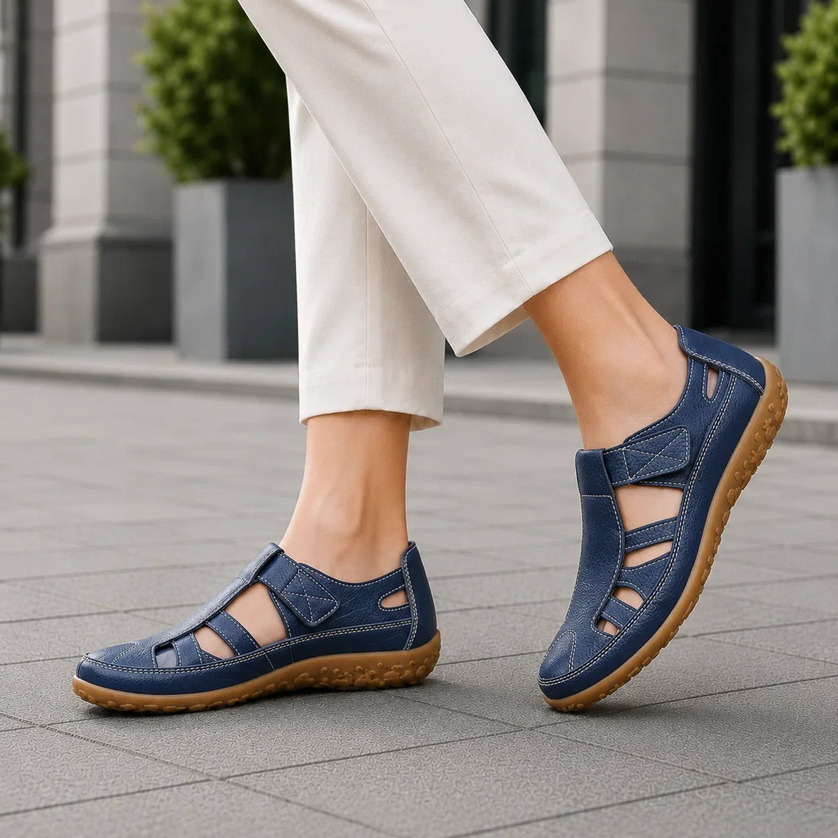 Komfortschuhe aus Leder mit breiter Zehenbox
