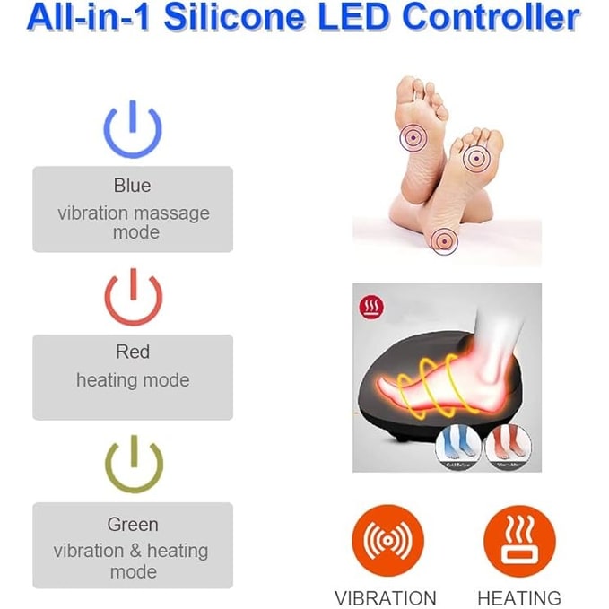 Elektrischer Fußwärmer mit Vibrationsmassage und Plüschfutter