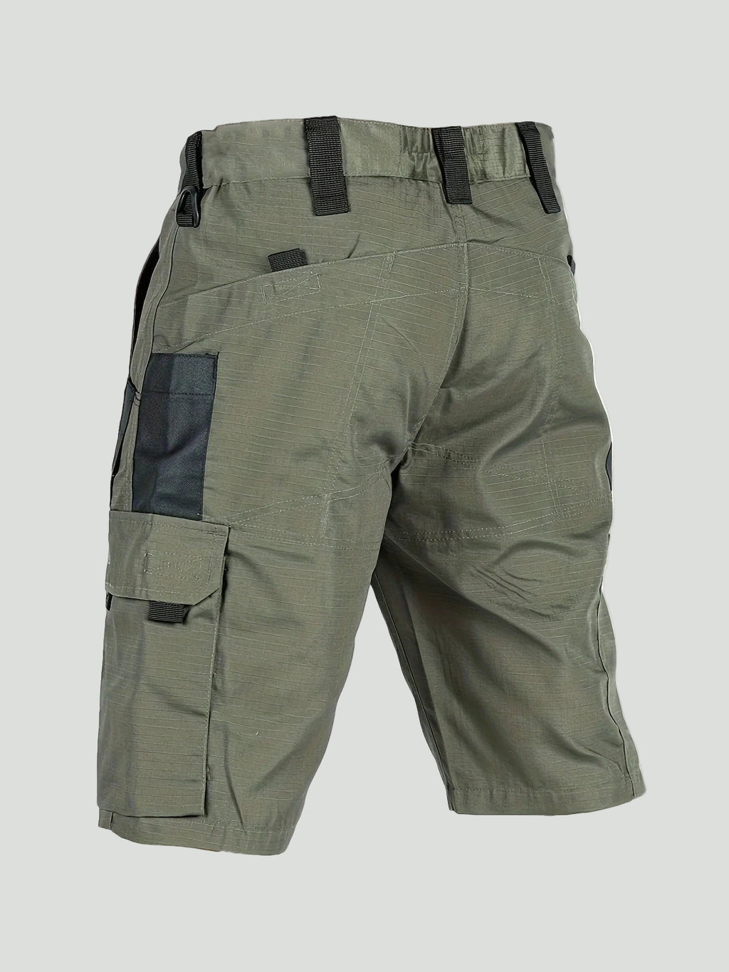 Herren Ripstop-Cargo-Shorts – lange Shorts mit Reißverschlusstasche