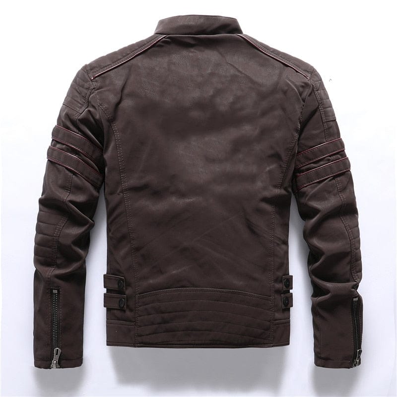 Kunstlederjacke mit Fleecefutter