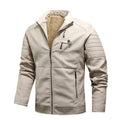Tactical-Lederjacke mit Fleecefutter