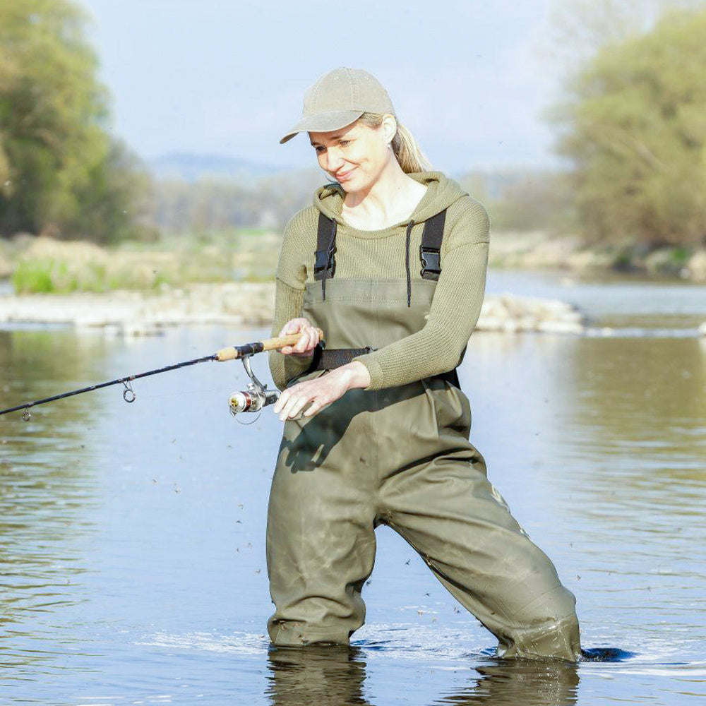 Wathose mit integrierten Stiefeln – wasserdicht für Fluss und Teich