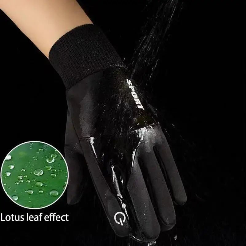 Wasserdichte Vollfinger-Fleece-Handschuhe mit Touchscreen
