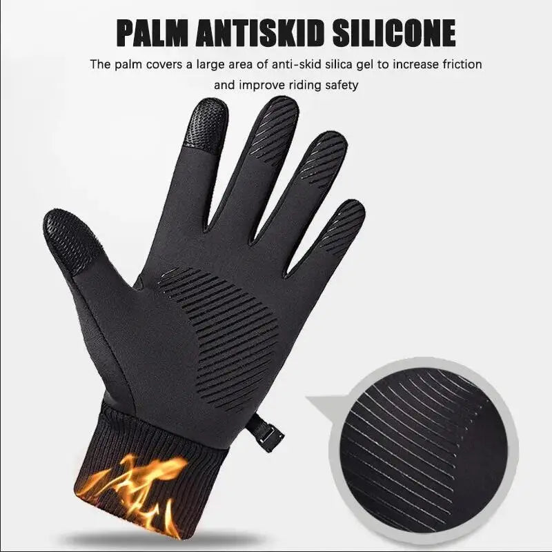 Wasserdichte Vollfinger-Fleece-Handschuhe mit Touchscreen