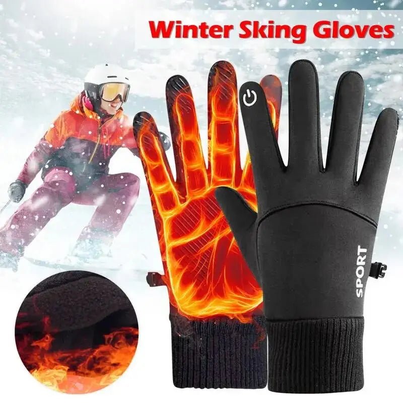 Wasserdichte Vollfinger-Fleece-Handschuhe mit Touchscreen