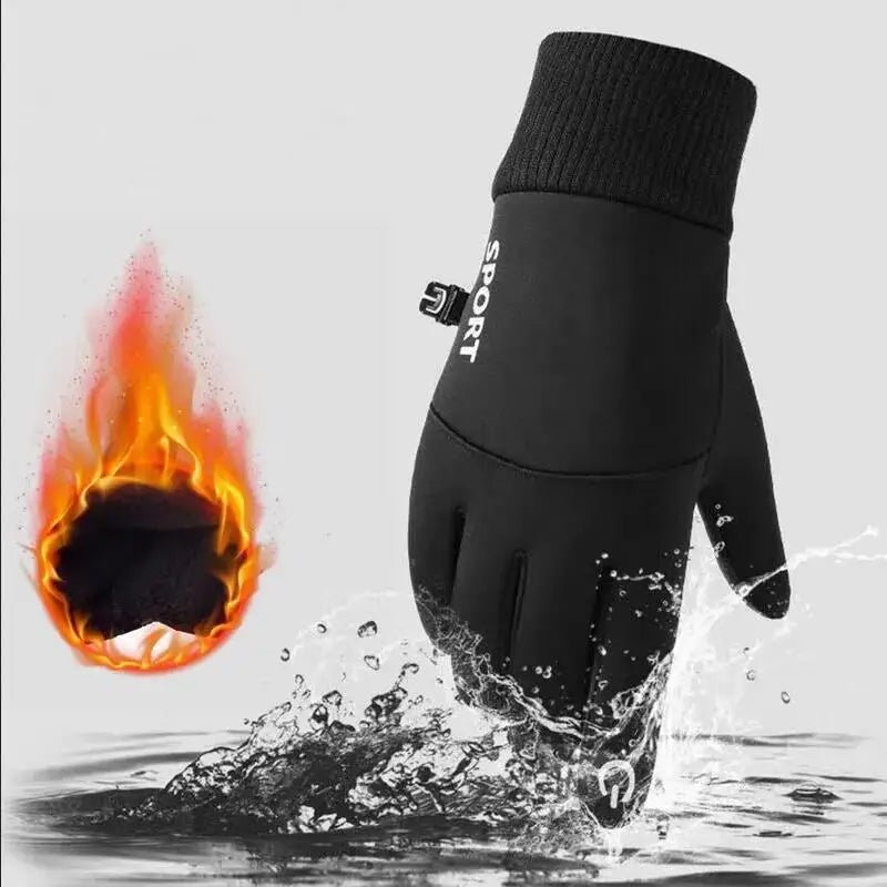 Wasserdichte Vollfinger-Fleece-Handschuhe mit Touchscreen