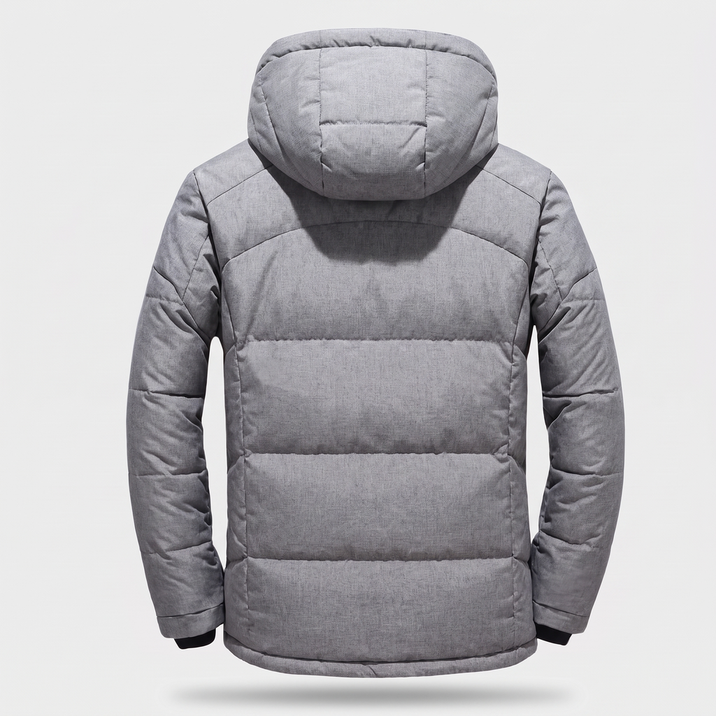 Herren Steppjacke mit 7 Taschen – Daunenjacke mit Kapuze für den Winter