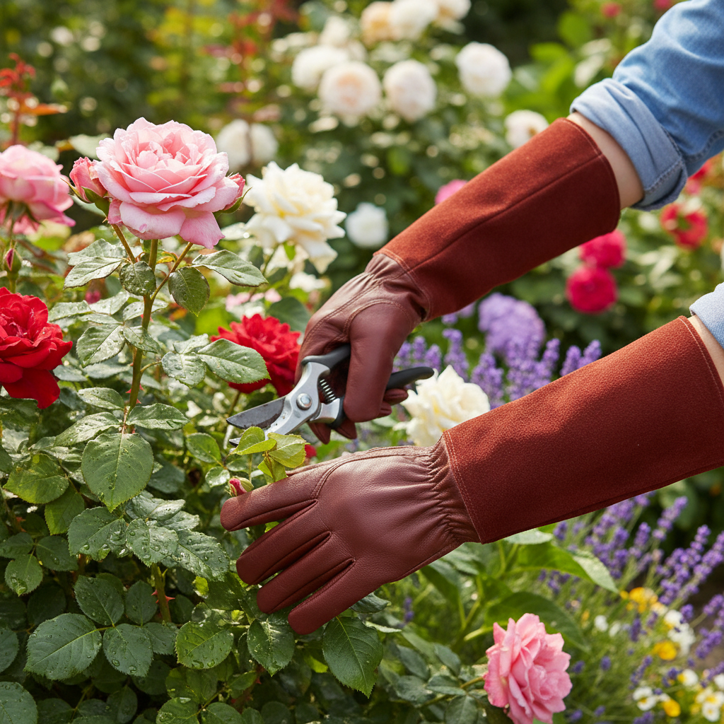 Premium-Gartenhandschuhe mit elastischem Handgelenkbündchen