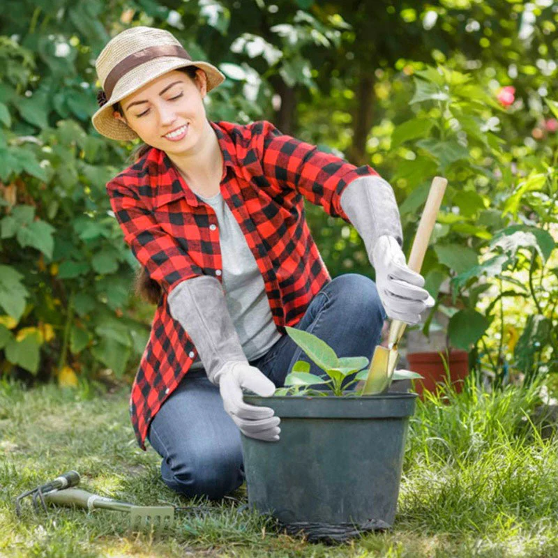 Premium-Gartenhandschuhe mit elastischem Handgelenkbündchen