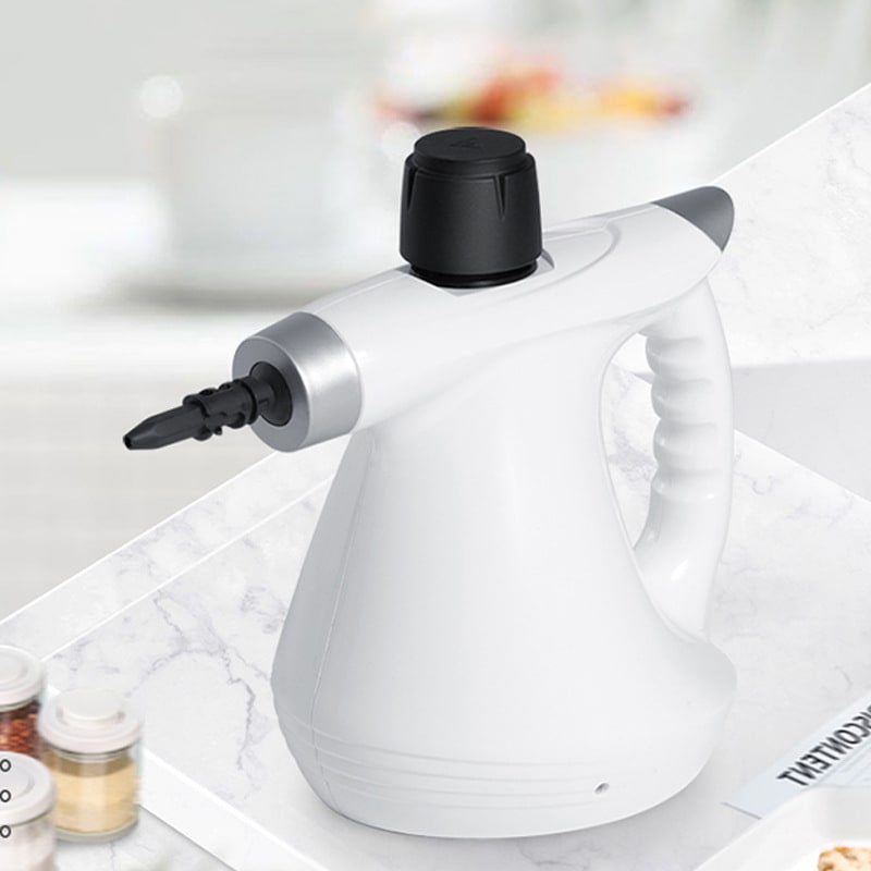 Handdampfreiniger mit Zubehör-Set für Fliesenfugen, Teppiche und Polster