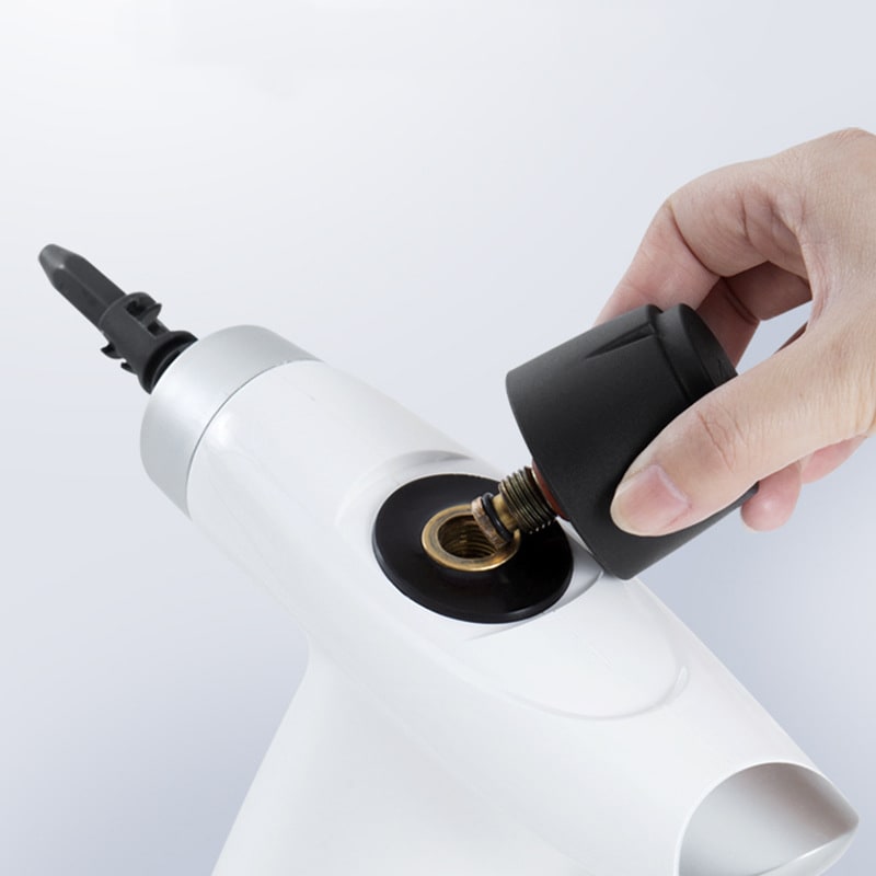 Handdampfreiniger mit Zubehör-Set für Fliesenfugen, Teppiche und Polster
