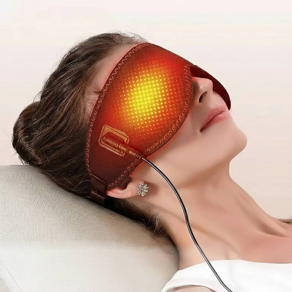 Beheizbare Augenmaske mit verstellbarem Riemen und USB-Anschluss