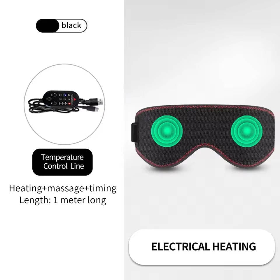Beheizbare Augenmaske mit verstellbarem Riemen und USB-Anschluss