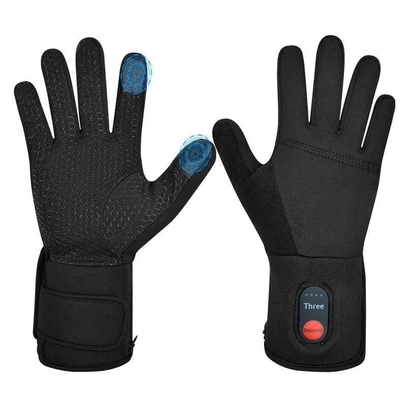 Beheizbare Winterhandschuhe mit Touchscreen-Fingerspitzen und Akkubetrieb