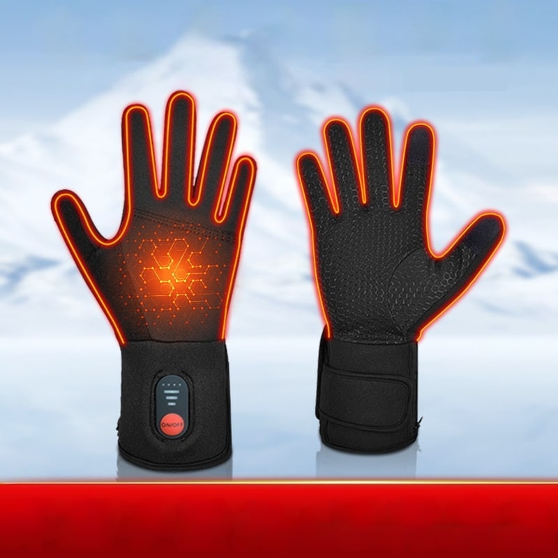Beheizbare Winterhandschuhe mit Touchscreen-Fingerspitzen und Akkubetrieb