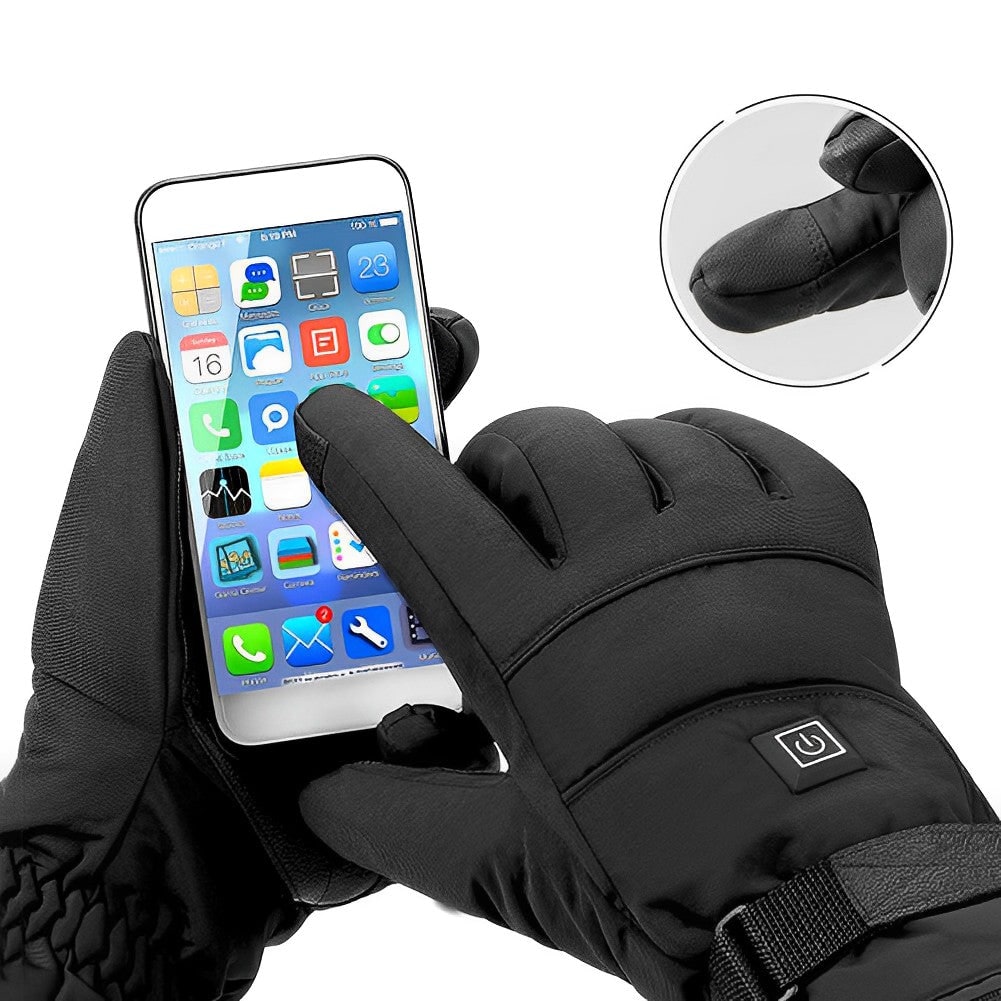 Beheizbare Handschuhe mit Akku und wasserdichten Touchscreen-Fingerspitzen