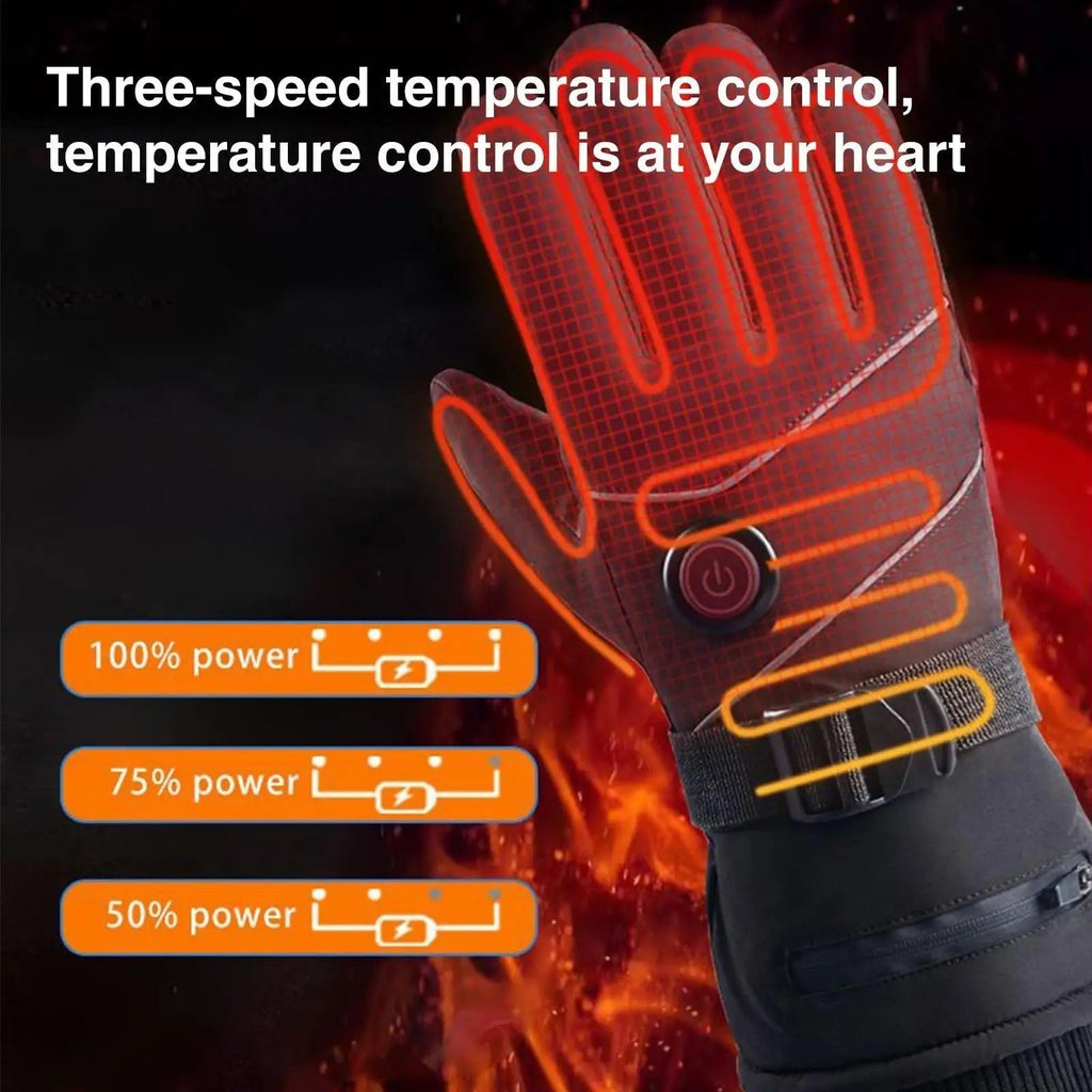 Beheizbare Handschuhe mit Akku, Touchscreen-Fingerspitzen und drei Wärmestufen