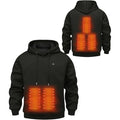 Beheizbarer Hoodie mit USB-Heizzonen und Kordelzug-Kapuze