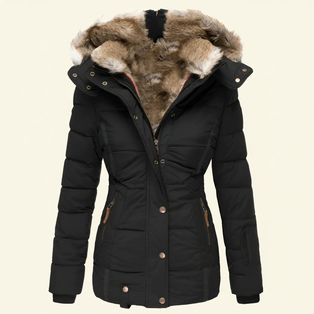 Winter-Steppjacke mit Kapuze für Damen