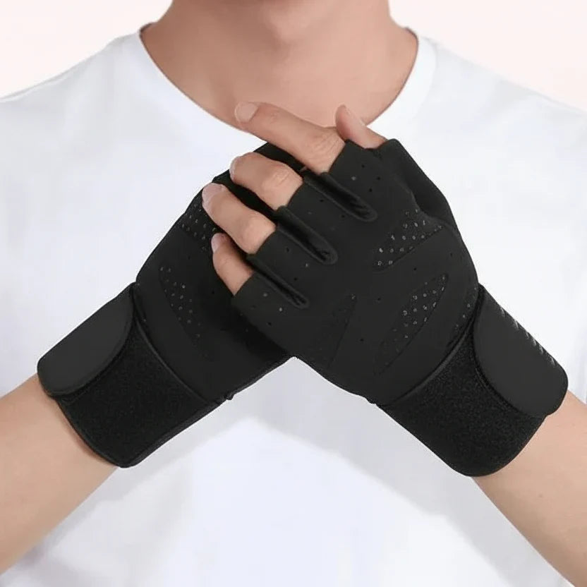Atmungsaktive Fitnesshandschuhe mit Handgelenkstütze