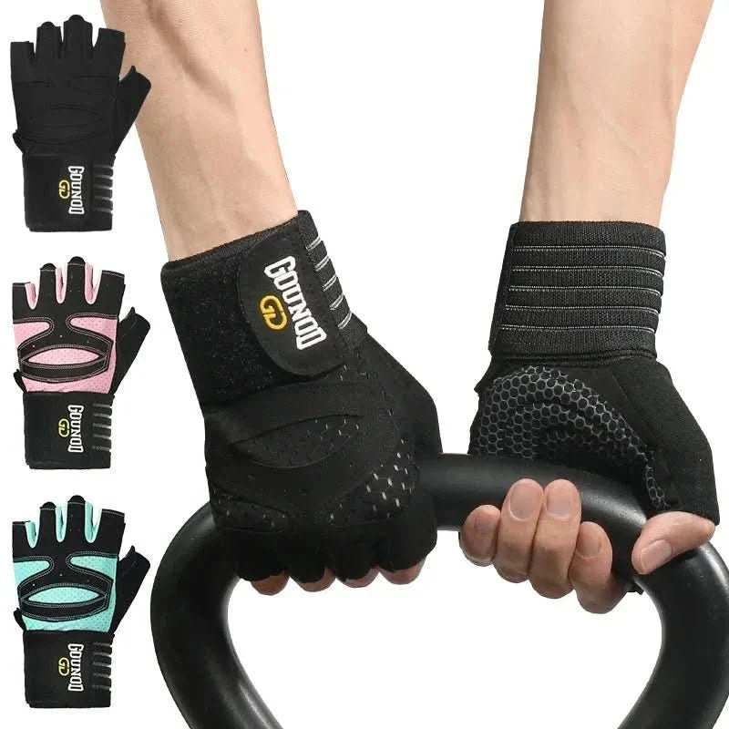 Atmungsaktive Fitnesshandschuhe mit Handgelenkstütze