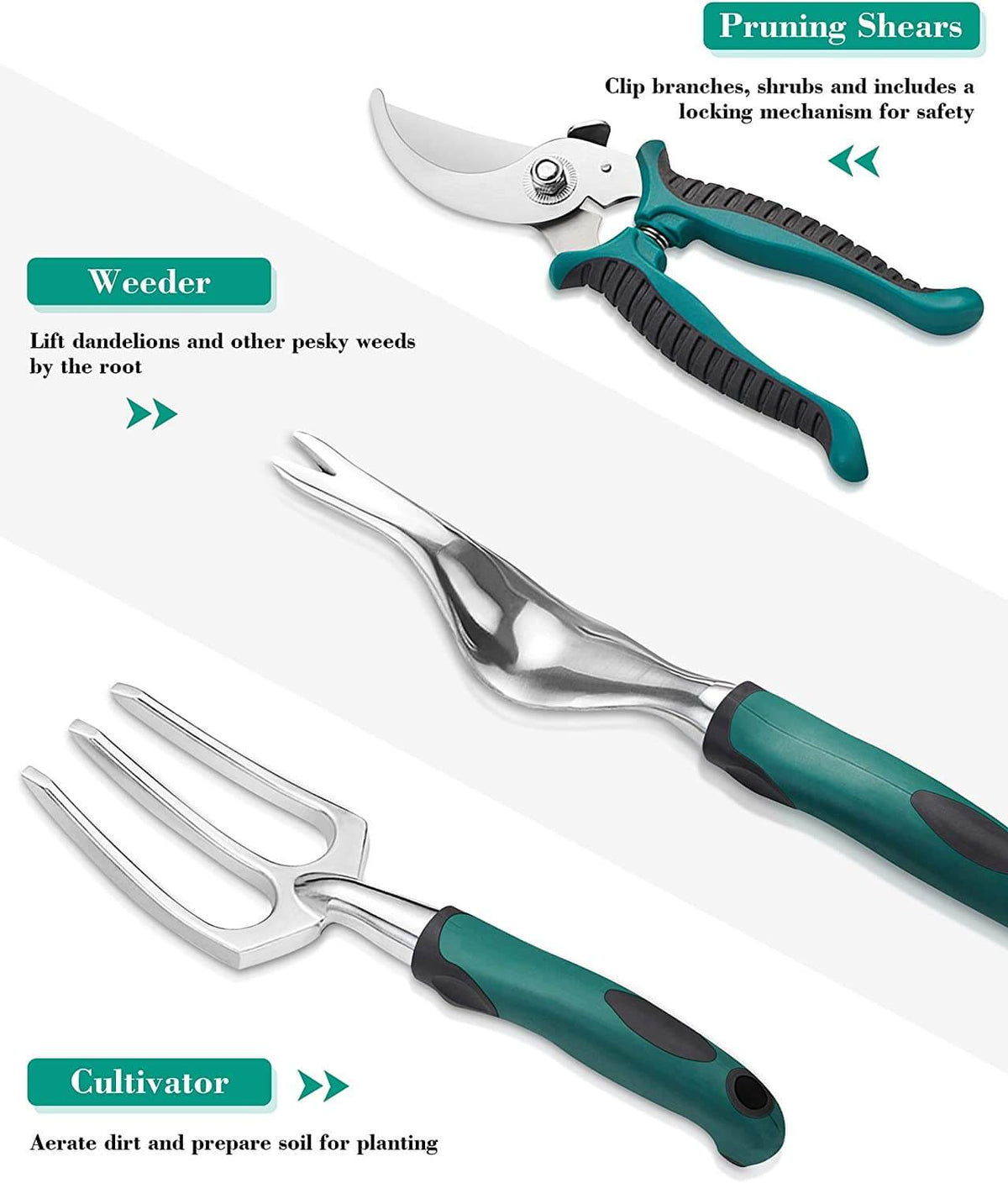 11-teiliges Gartengeräte-Set aus Aluminiumlegierung