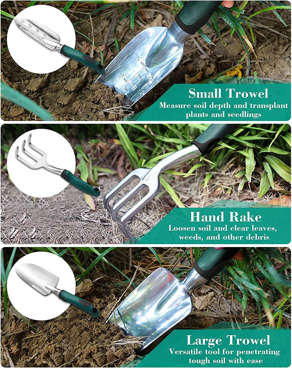 11-teiliges Gartengeräte-Set aus Aluminiumlegierung