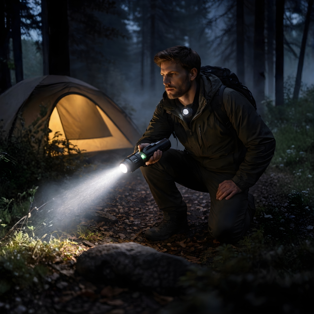 LED-Taschenlampe mit Zoomfunktion – USB-wiederaufladbar