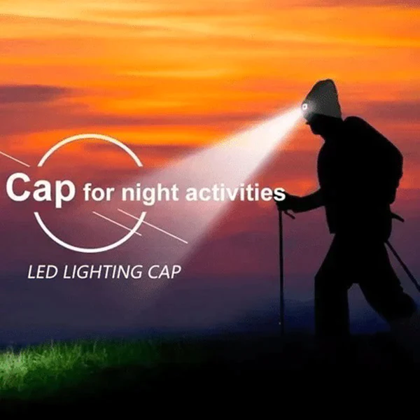 LED-Beanie-Mütze mit Licht