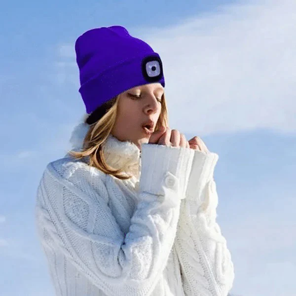 LED-Beanie-Mütze mit Licht