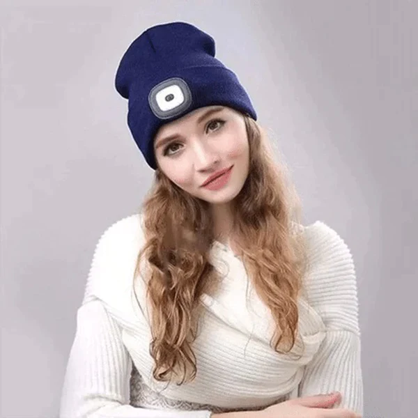 LED-Beanie-Mütze mit Licht