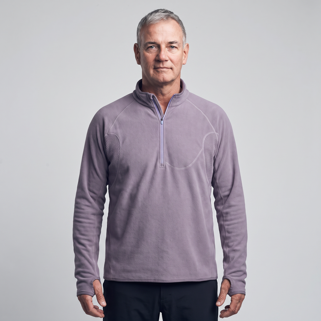 Herren Fleecejacke Half-Zip – Midlayer für Wandern
