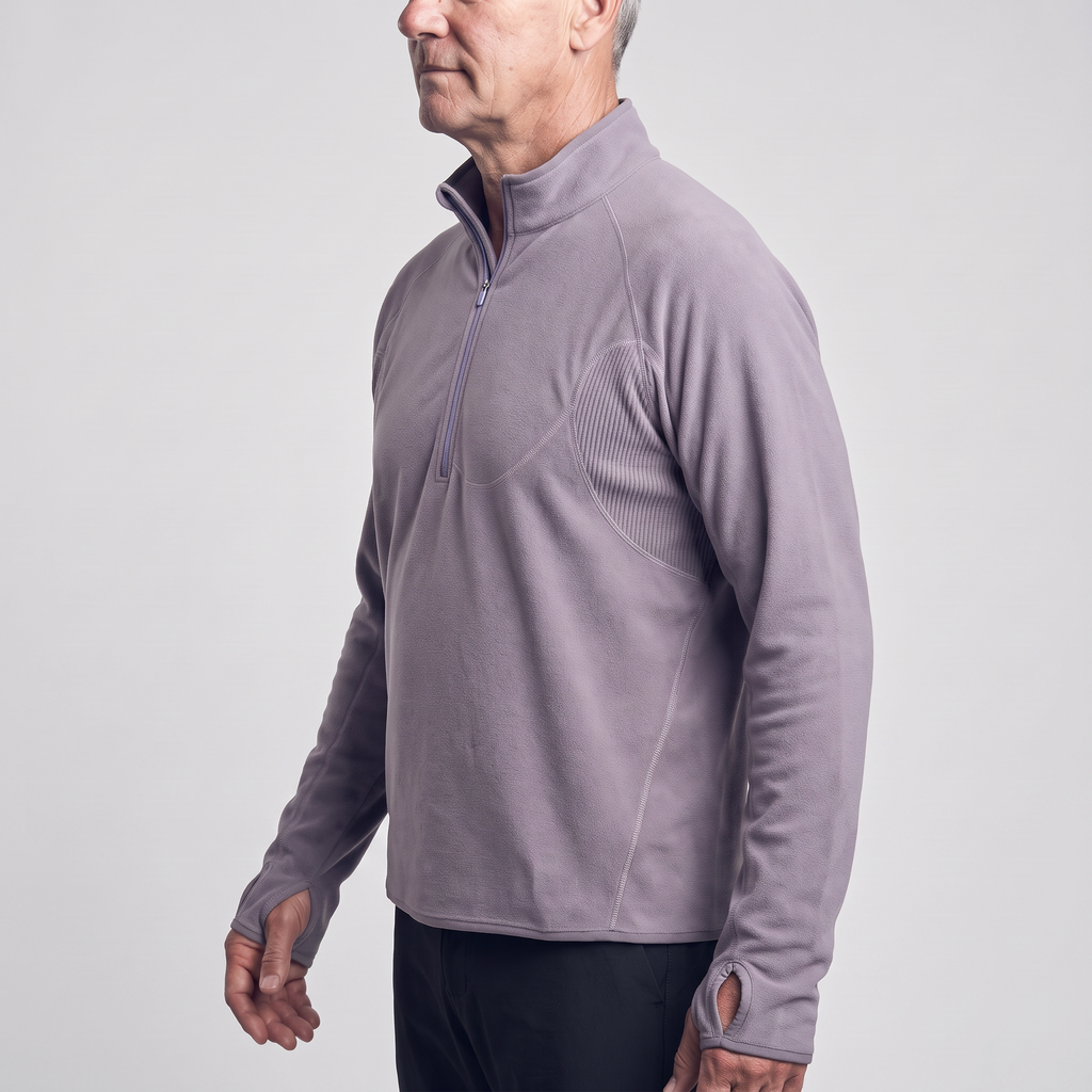 Herren Fleecejacke Half-Zip – Midlayer für Wandern