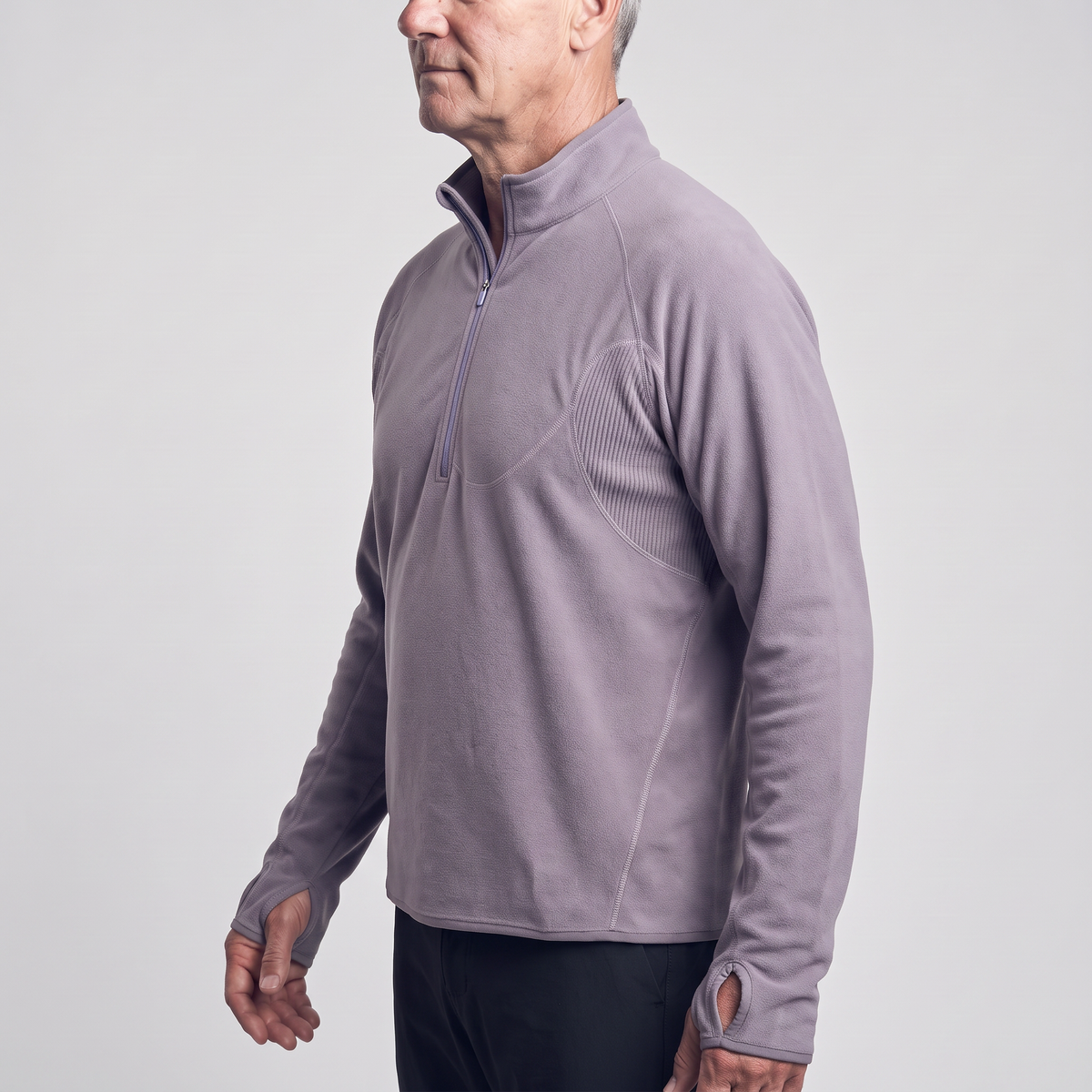 Herren Fleecejacke Half-Zip – Midlayer für Wandern