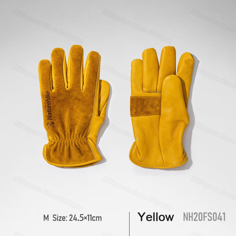 Schützende Lederhandschuhe aus Kuhleder