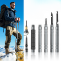 Tactical Trekkingstock – Überlebens-Wanderstock mit Kompass, Messer & Feuerstarter